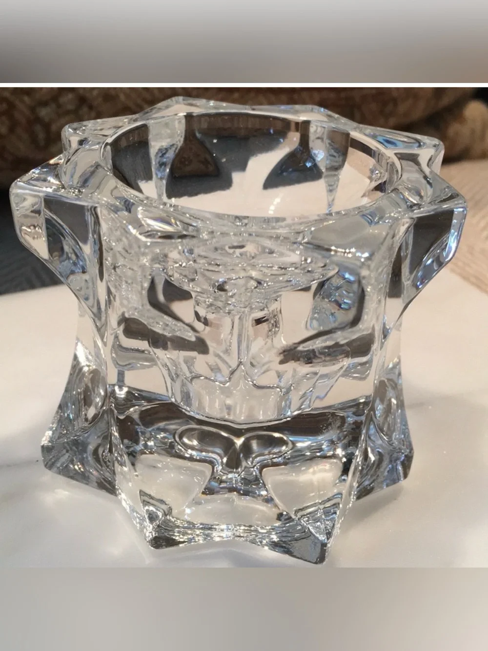 Mikasa sparkling star candle holder taper votive